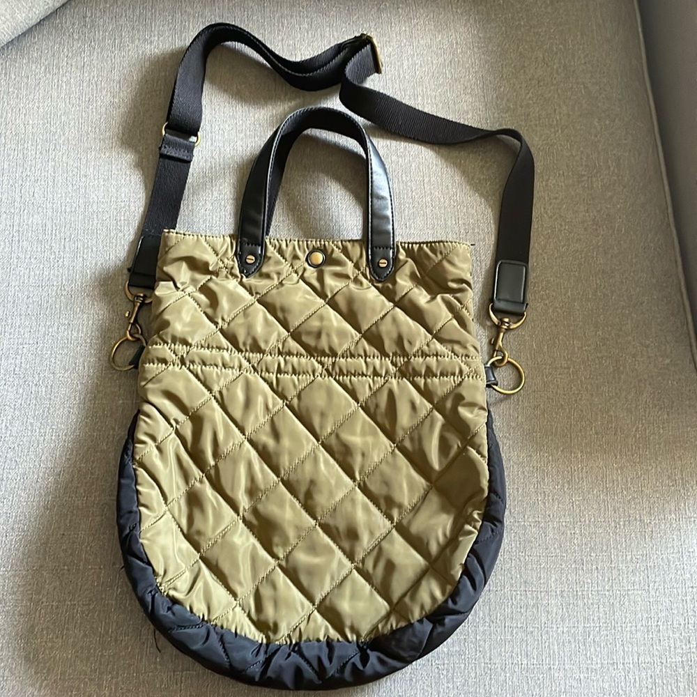 Canyon River Blues Olive Green and Blue Quilted Saddle bag/crossbody or handbag